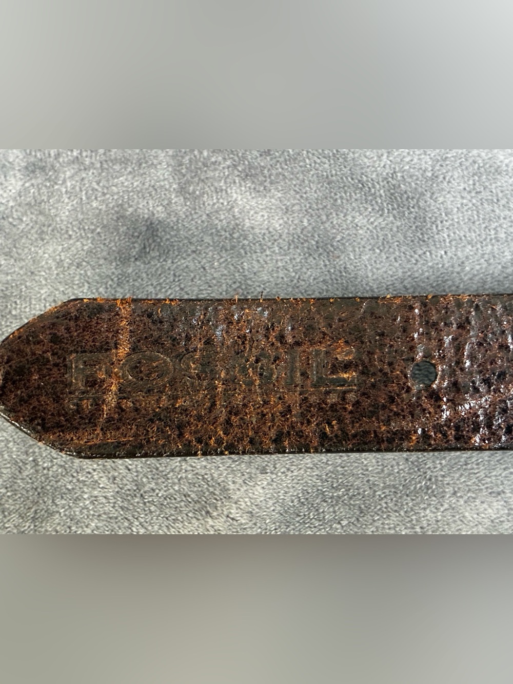 Women’s Fossil Brown Leather Belt with Silver Buckle - Picture 10 of 13
